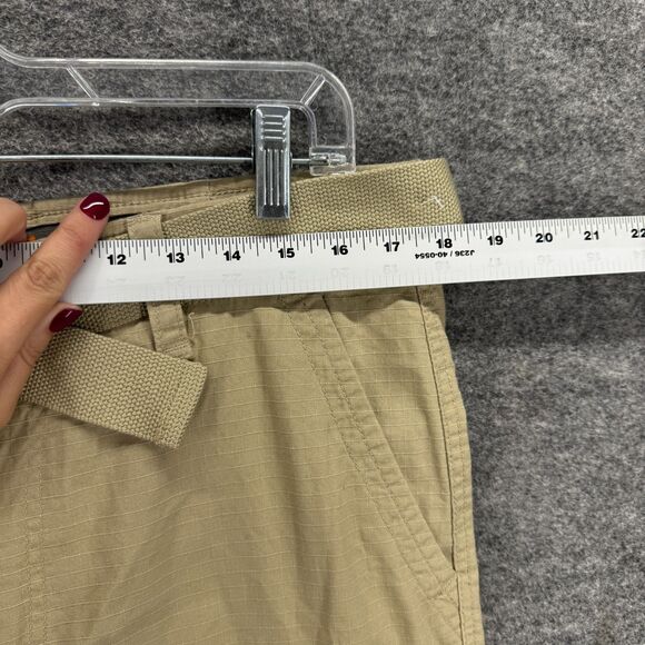 Wearfirst Cargo Shorts Men 34 Beige Mid Rise Belted Pockets Cotton Regular - Picture 3 of 6